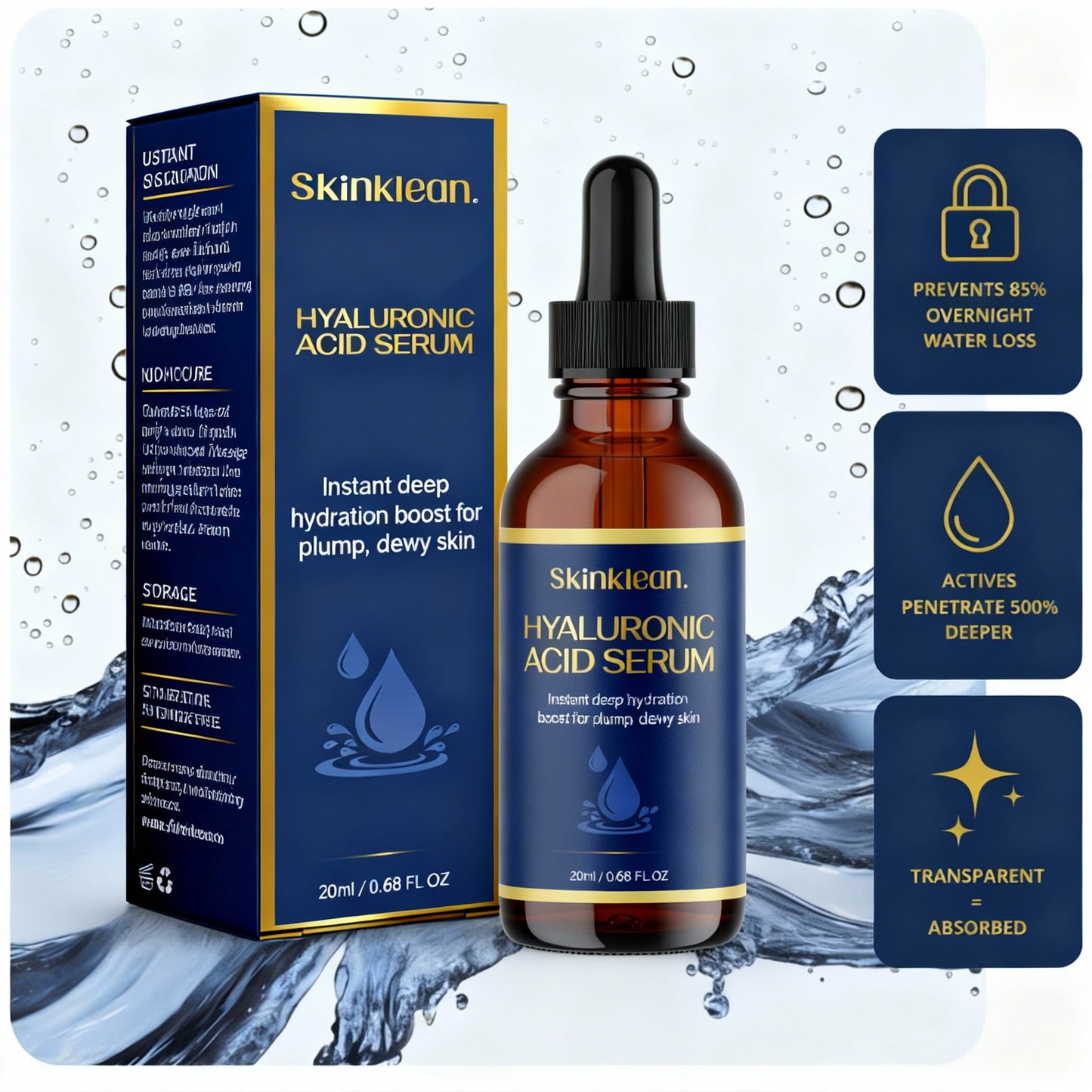 SkinKlean© Hyaluronic Acid Serum