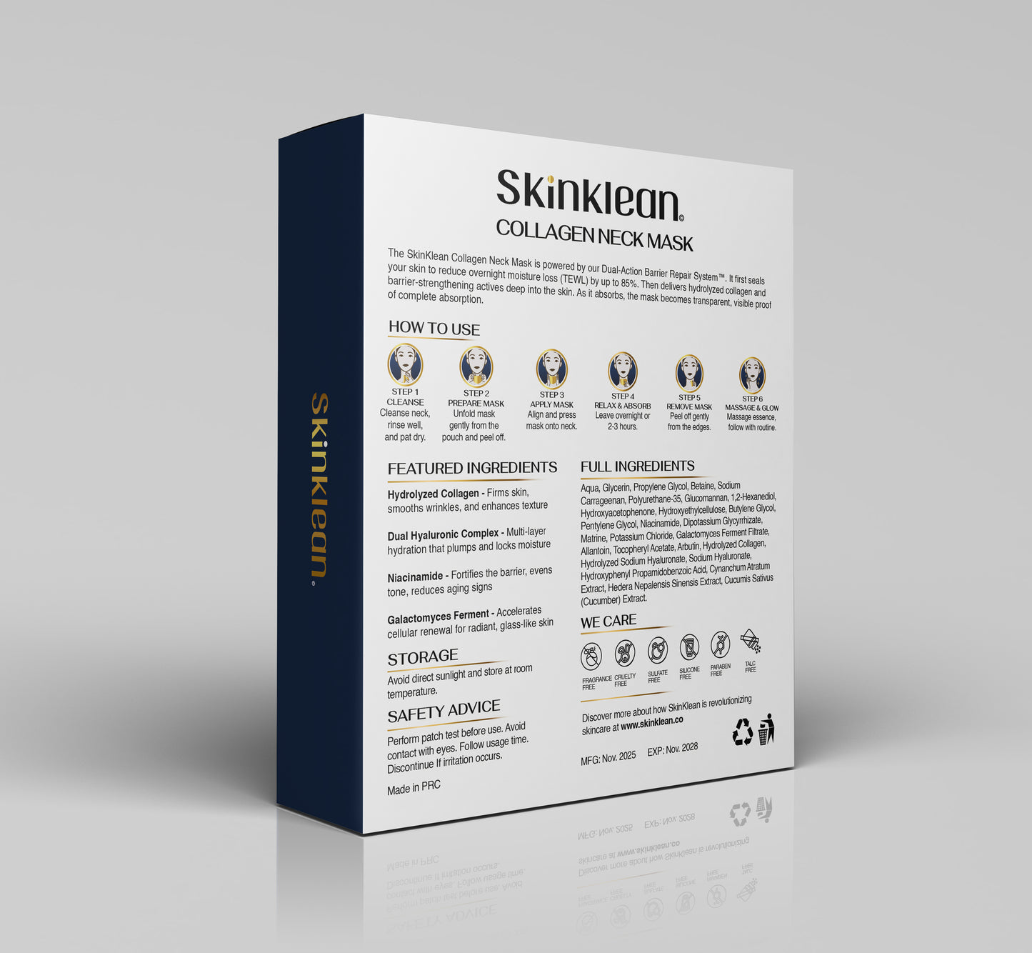 SkinKlean© Collagen Neck Mask