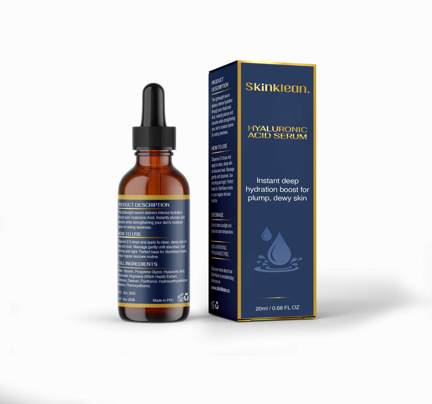 SkinKlean© Hyaluronic Acid Serum