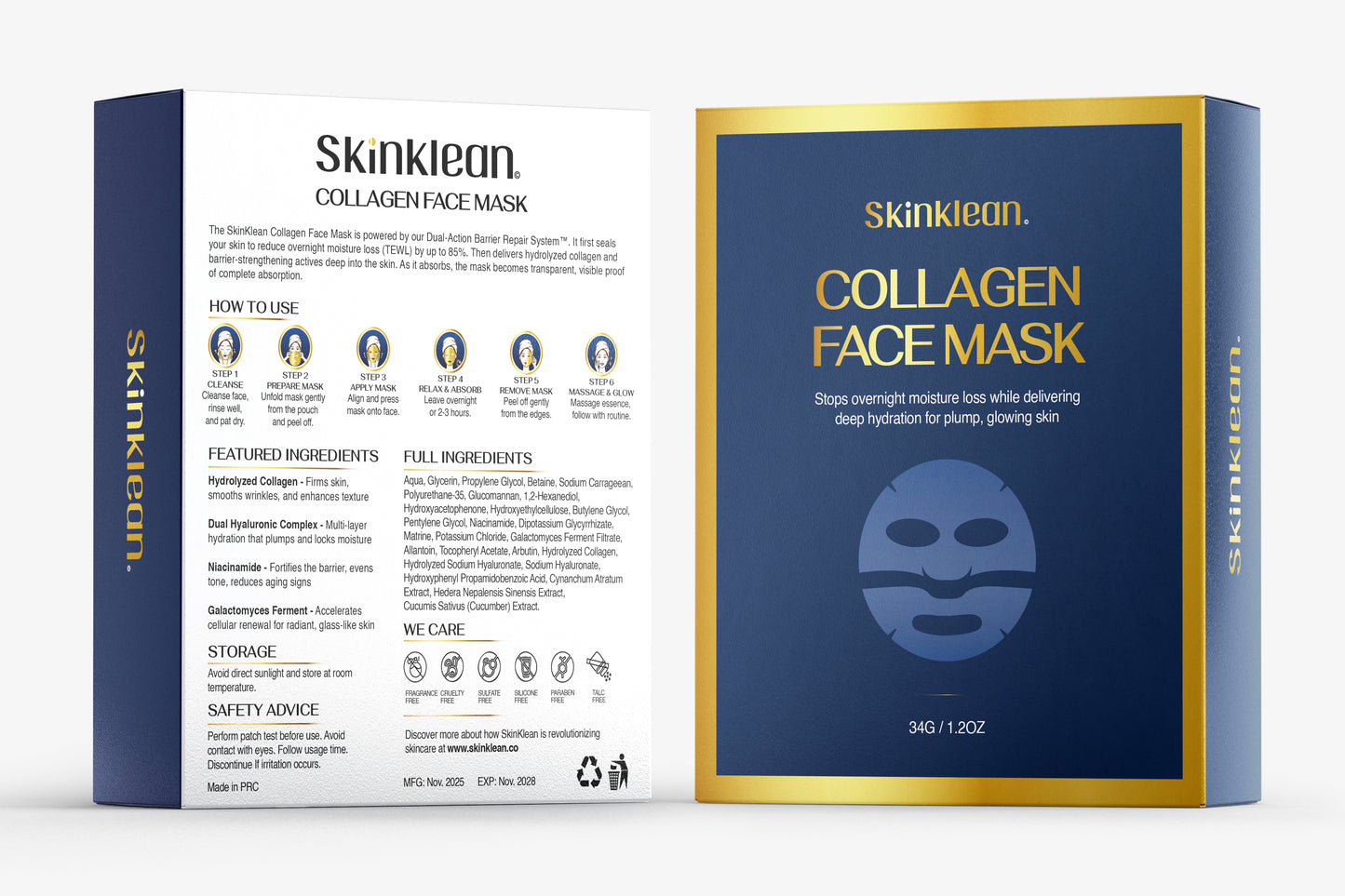 SkinKlean© Collagen Face Mask